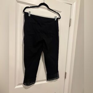 Zac & Rachel black Capri with cut out details